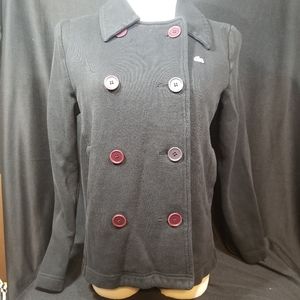 LACOSTE heavy weight shirt jacket black size 40